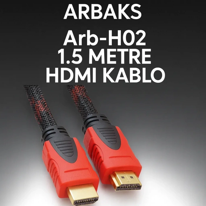 1.5 Metre Hasırlı Örgülü HDMI Kablo Arbaks Arb-H02