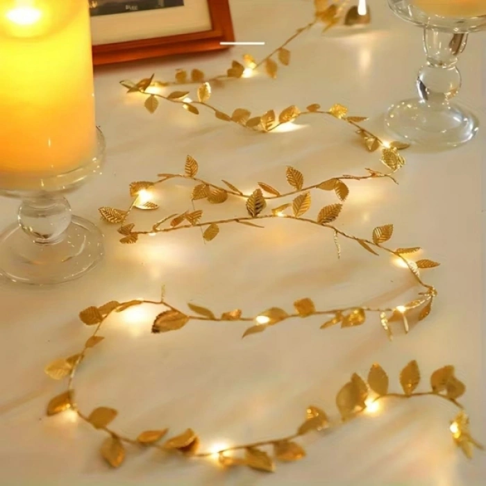 3 Metre Yaldızlı Gold LED Işık
