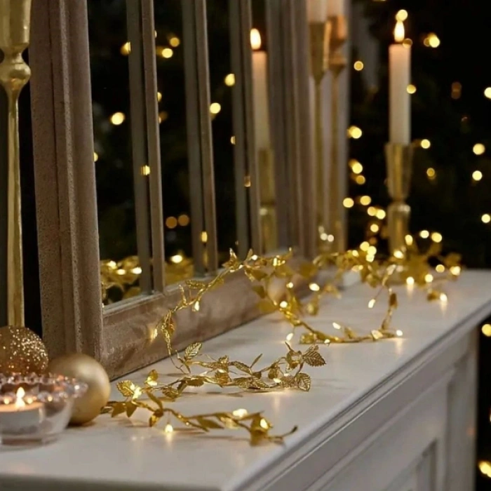 3 Metre Yaldızlı Gold LED Işık