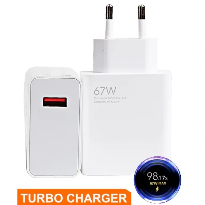 67W Turbo Saniye Göstergeli Hızlı Şarj Başlığı (Markasız / Paketsiz)