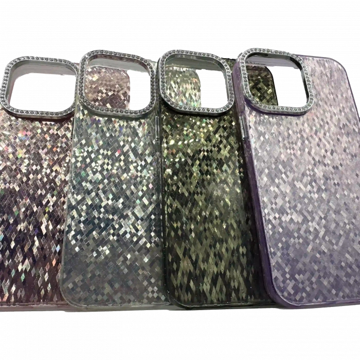 iphone 12 – Taşlı Simli Silikon Kılıf Kapak VTX-6157