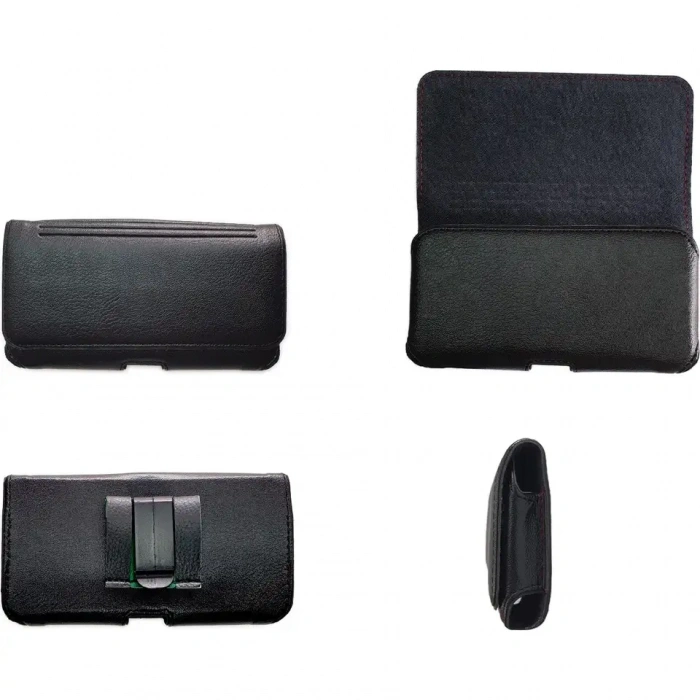 Bele Takılan Kapaklı Mıknatıslı Suni Deri Telefon Kemer Kılıfı (16 x 8.5 cm) MSK01