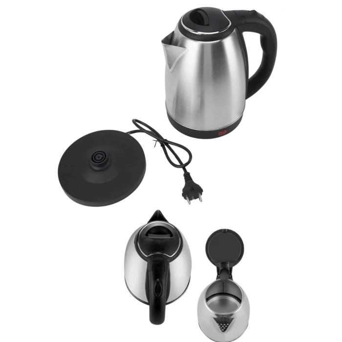 Elektrikli Paslanmaz Çelik Su Isıtcı Çelik Kettle 1.8 Lt. Uzun Ömürlü - Lisinya