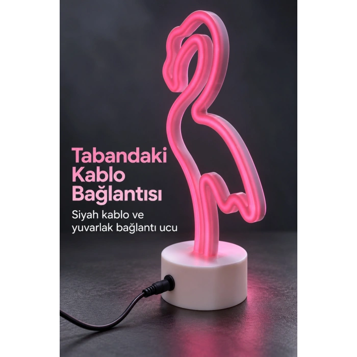 Flamingo LED Lamba Pembe Işıklı USB ve Pilli - Lisinya