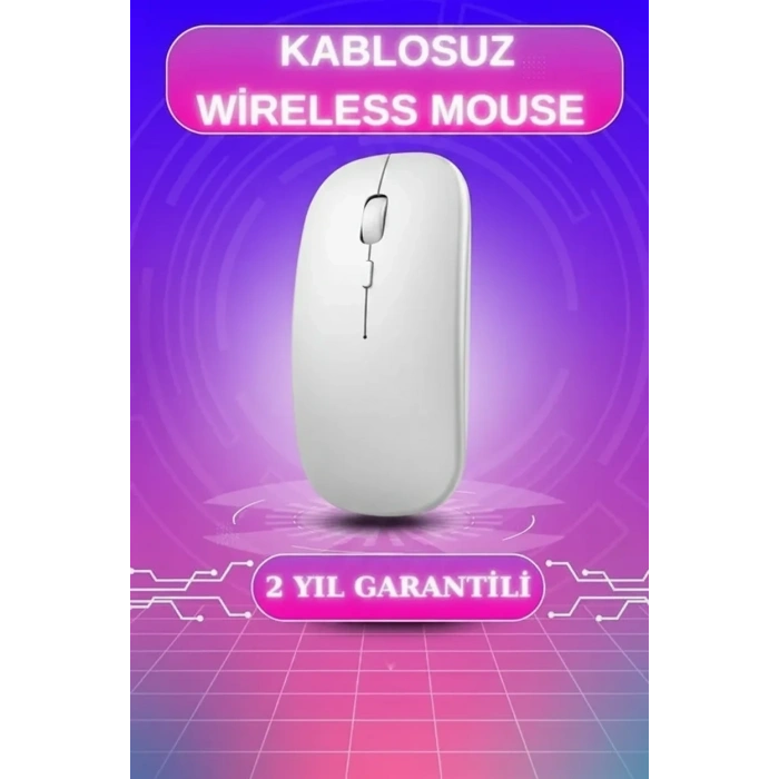 Kablosuz Mouse Fare Şarjlı Bluetooth Wireless Çift Modlu Sessiz ( Lisinya )