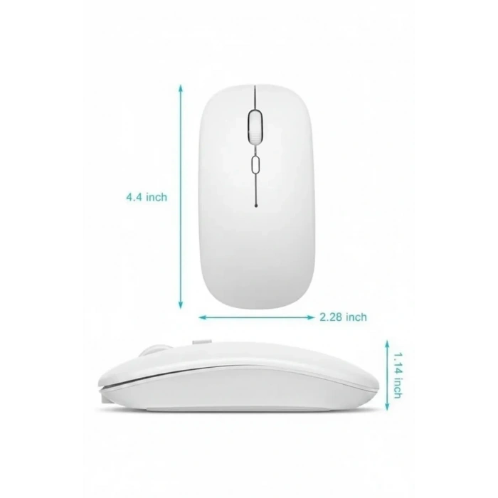 Kablosuz Mouse Fare Şarjlı Bluetooth Wireless Çift Modlu Sessiz ( Lisinya )
