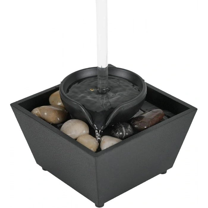 LED Şelale Dekoratif Masaüstü Su Fıskiyesi Taşlı LED Fountain L-015