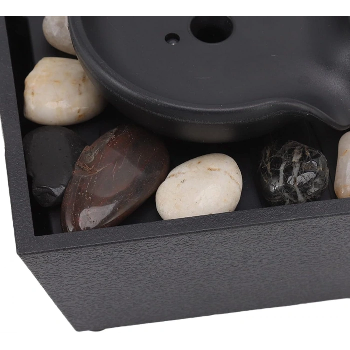 LED Şelale Dekoratif Masaüstü Su Fıskiyesi Taşlı LED Fountain L-015