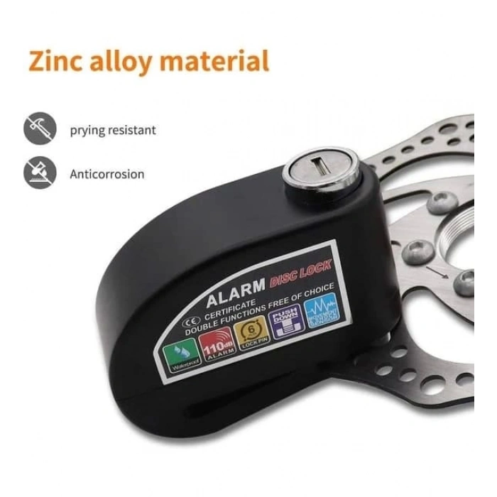 Motosiklet Alarmlı Disk Kilidi R8201