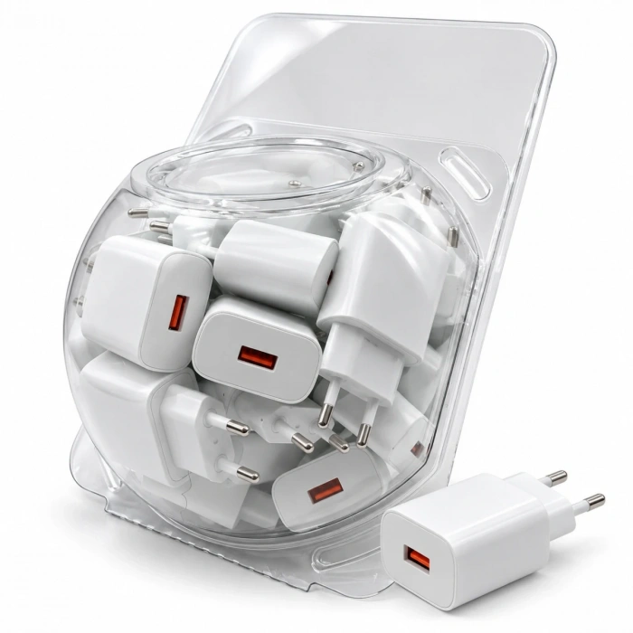 3.4A Tek USB-A Hızlı Şarj Başlığı Beyaz