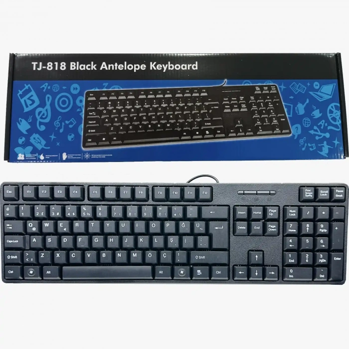 Q Usb Siyah Standart Klavye TJ-818