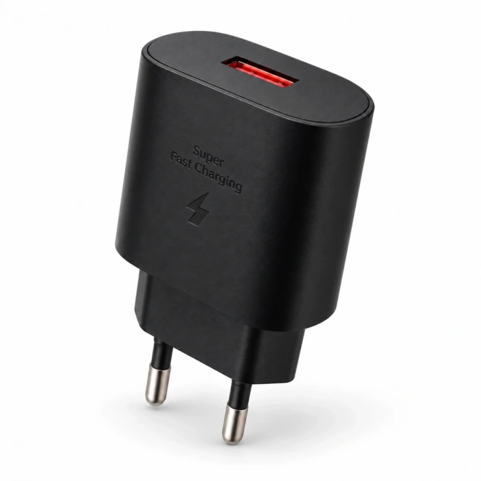 QC 3.0 Tek USB-A Hızlı Şarj Başlığı Siyah