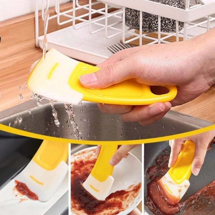Silikon Uçlu Bulaşık Temizleme Kazıyıcı Spatula
