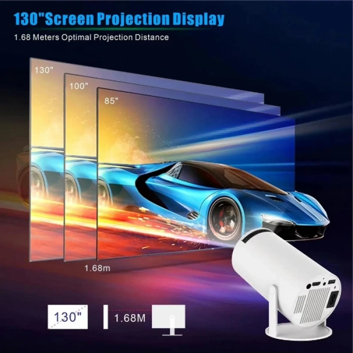 Taşınabilir Android TV Özellikli Projeksiyon