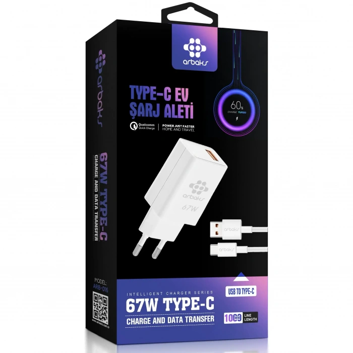 Xiaomi 67W TYPE-C Turbo Hızlı Şarj Aleti Arbaks Arb-016