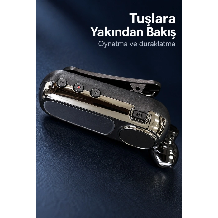 Yaka Klipsli Makaralı Bluetooth Tek Kulaklık - Lisinya