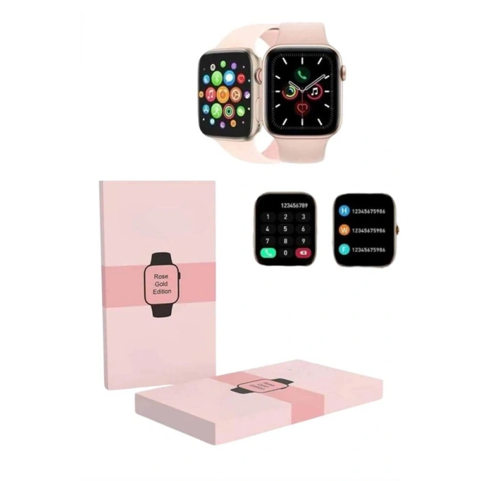 Yeni Nesil Kadın Akıllı Saat Rose Gold Android ve İos Uyumlu - Lisinya