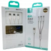 6A (iPhone-TYPE-C-Micro) 3 ü 1 Arada Şarj Kablosu Dvip L37