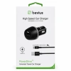 Micro USB Siyah 12W Kablolu Araç Şarj Cihazı Bevius BVS-AU509