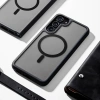 Galaxy S23 Plus – Kılıf Metal Tuşlu Sert PC Arka Yüzey Wireless Şarj Özellikli Flet Magsafe Kılıf