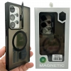 (Gri) iPhone 15 Pro Max – Kılıf Standlı Camera Lensli Magsafe Wireless Şarj Özellikli