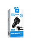 3.1A Çift Usb Girişli (Type-c) Kablolu Araç Şarj Aleti Arbaks ARB-605