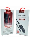 4.1A 38W PD To Lightning Metal Araç Şarj Aleti Veltex VTX-103