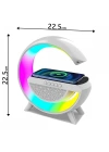 BT-2301 Wireless Kablosuz Şarj Destekli Radyolu Rainbow Aydınlatmalı Bluetooth Hoparlör Fm Radyo