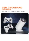 M300 MAX Retro video oyunu konsolları Android 11 sistemi mini taşınabilir akıllı projektör 720p ev projektör 64GB 46000 + oyunlar
