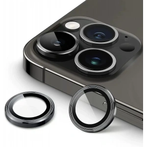 16 Pro / 15 Pro / 14 Pro / 16 Pro Max / 15 Pro Max / 14 Pro Max – Kamera Lens Koruyucu (Siyah)