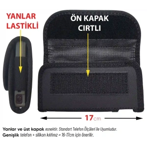 17cm Cırtlı Yanları Lastikli Toptan Bel Kemer Telefon Kılıfı – Universal Model MSK03