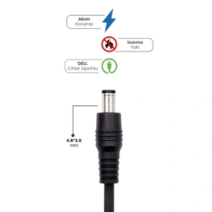 19.5V 4.62A 4.5 * 3.0mm 90W DELL İçin Laptop Adaptör