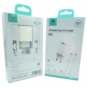 20W PD Çift Girişli Şarj Seti Type-C To Lighning DVIP N35