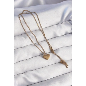 316L Çelik Gold Renk Kalp Model Love Kolye - AlpKaTek