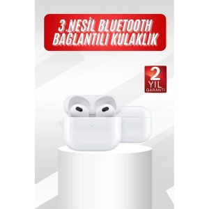 3.Nesil İOS Android Uyumlu Bluetooth 5.0 Beyaz Çağrı Cevaplama - Lisinya