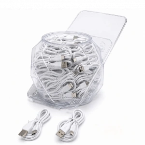 60 Adet Karışık Şarj Kablosu Seti (30 Type-C + 20 iPhone + 10 Micro) Fanus Paket