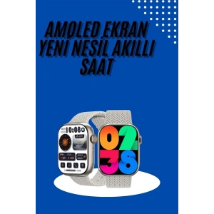 Akıllı Kol Saat Amoled Ekran Android ve İOS Uyumlu Arama Konuşma - Lisinya