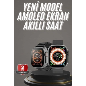 Akıllı Saat Kordon Hediyeli Güçlü Batarya Kapasiteli Titreşimli Bildirim Görme Unisex - Lisinya