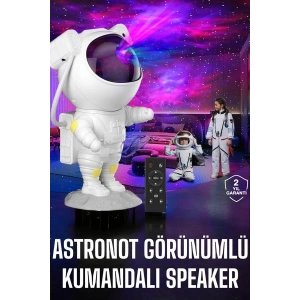 Çocuklara Özel Projeksiyon Astronot Lamba Speaker Sevimli - Lisinya
