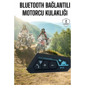 İnterkom Intercom Kask Kulaklık Bt22 Bluetooth Motosiklet Kulaklık 5.0 Bluetooth - Lisinya