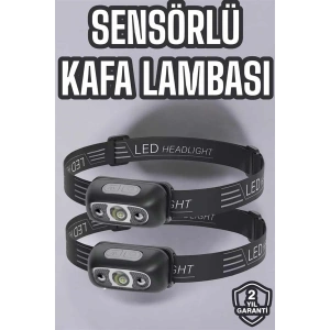 Kafa Lambası Kamp Lambası Led Işık Şarjlı Ayarlanabilir - Lisinya