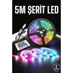 Led Işık 5 Metre Şerit Led RGB Işıklı - Lisinya