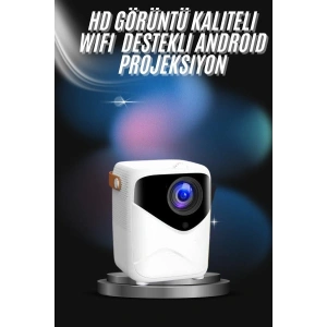 Projeksiyon Ev Sineması Bluetooth 4k HD Kaliteli Görüntü Kumandalı - Lisinya
