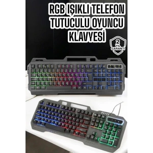 Q Klavye RGB Işıklı Klavye Ve Mouse Seti Kablolu Mouse Hediyeliş - Lisinya