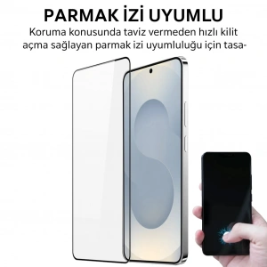 SAM S26 Ultra – Antistatik Cam Tam Kaplayan Ekran Koruyucu (PARMAK İZİ)