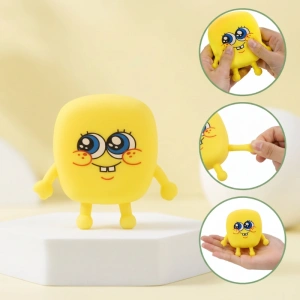 Sünger Bob Tasarımlı Squishy - 12li Paket - Yumuşak Oyuncak - Farklı Model