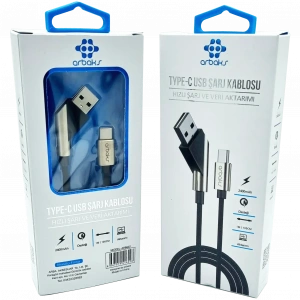 TYPE-C Metal Hızlı Şarj Ve Veri Aktarımı Arbaks ARB-602