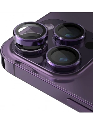 16 Pro / 15 Pro / 14 Pro / 16 Pro Max / 15 Pro Max / 14 Pro Max – Kamera Lens Koruyucu (Mor)