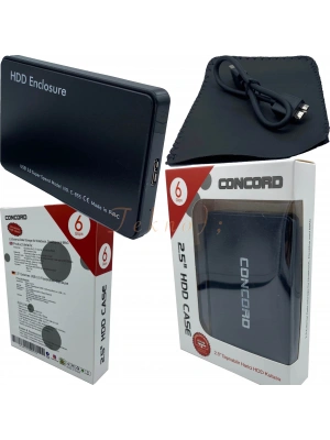 2.5” USB 3.0 / 6 Gbps Sata Harddisk Hdd Kutusu Concord C-855