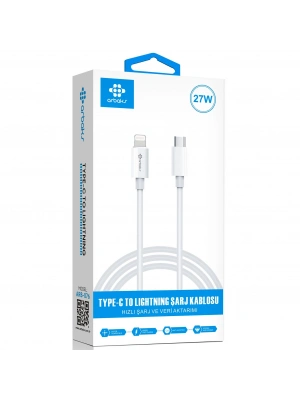 27W PD Lightning iphone Şarj Kablosu Arbaks ARB-076